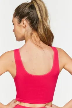 Seamless Ribbed Sports Bra