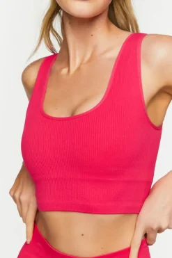 Seamless Ribbed Sports Bra