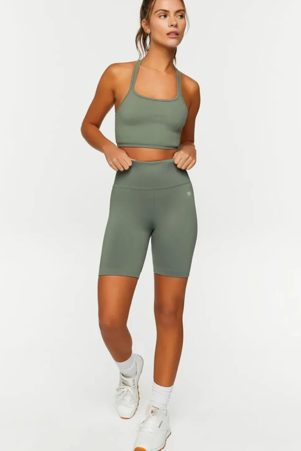 Seamless Ribbed Strappy Sports Bra