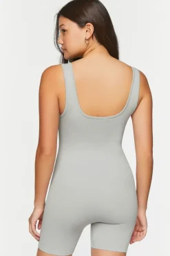 Seamless Ribbed Tank Romper
