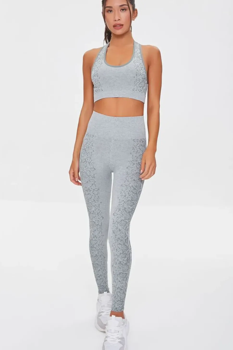 Seamless Snakeskin Print Sports Bra