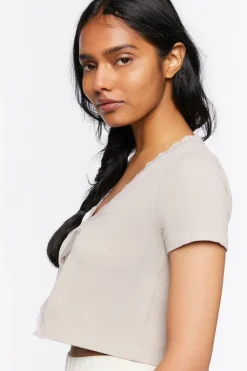 Seamless Tie-Front Crop Top