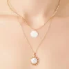 Seashell & Faux Pearl Layered Necklace