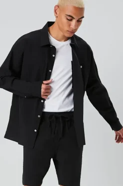 Seersucker Drawstring Shorts