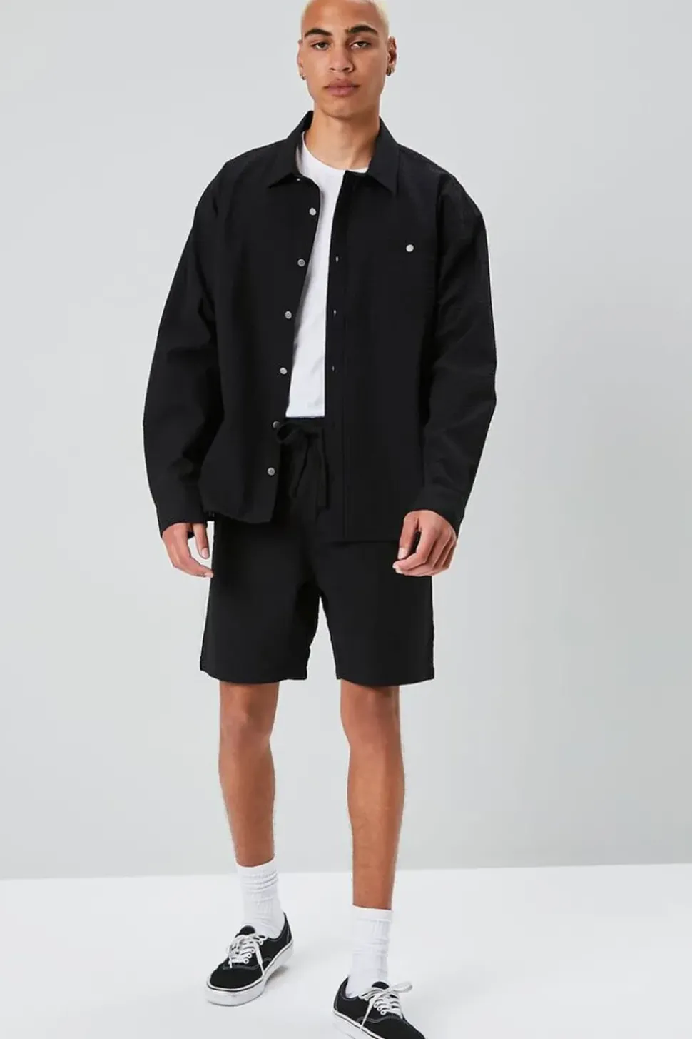 Seersucker Drawstring Shorts