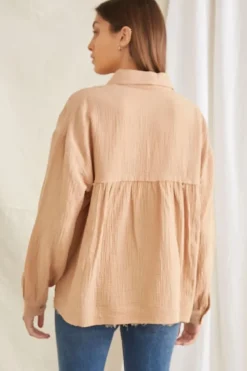 Seersucker Raw-Cut Shirt