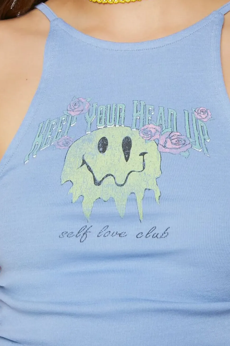 Self Love Club Graphic Ruched Cami