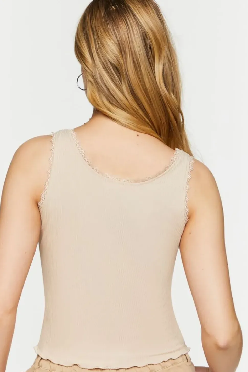 Self Love Graphic Lace-Trim Tank Top