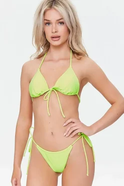 Self-Tie String Bikini Bottoms