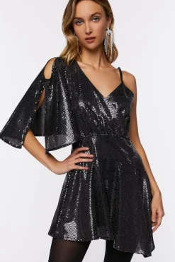 Sequin Asymmetrical Mini Dress