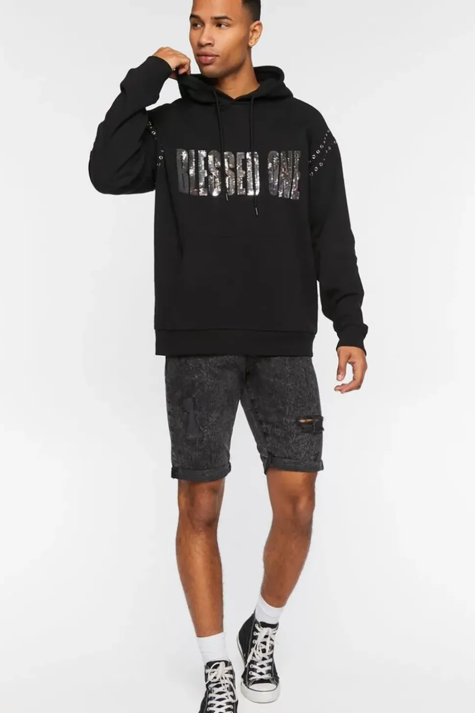Sequin Blessed One Hoodie