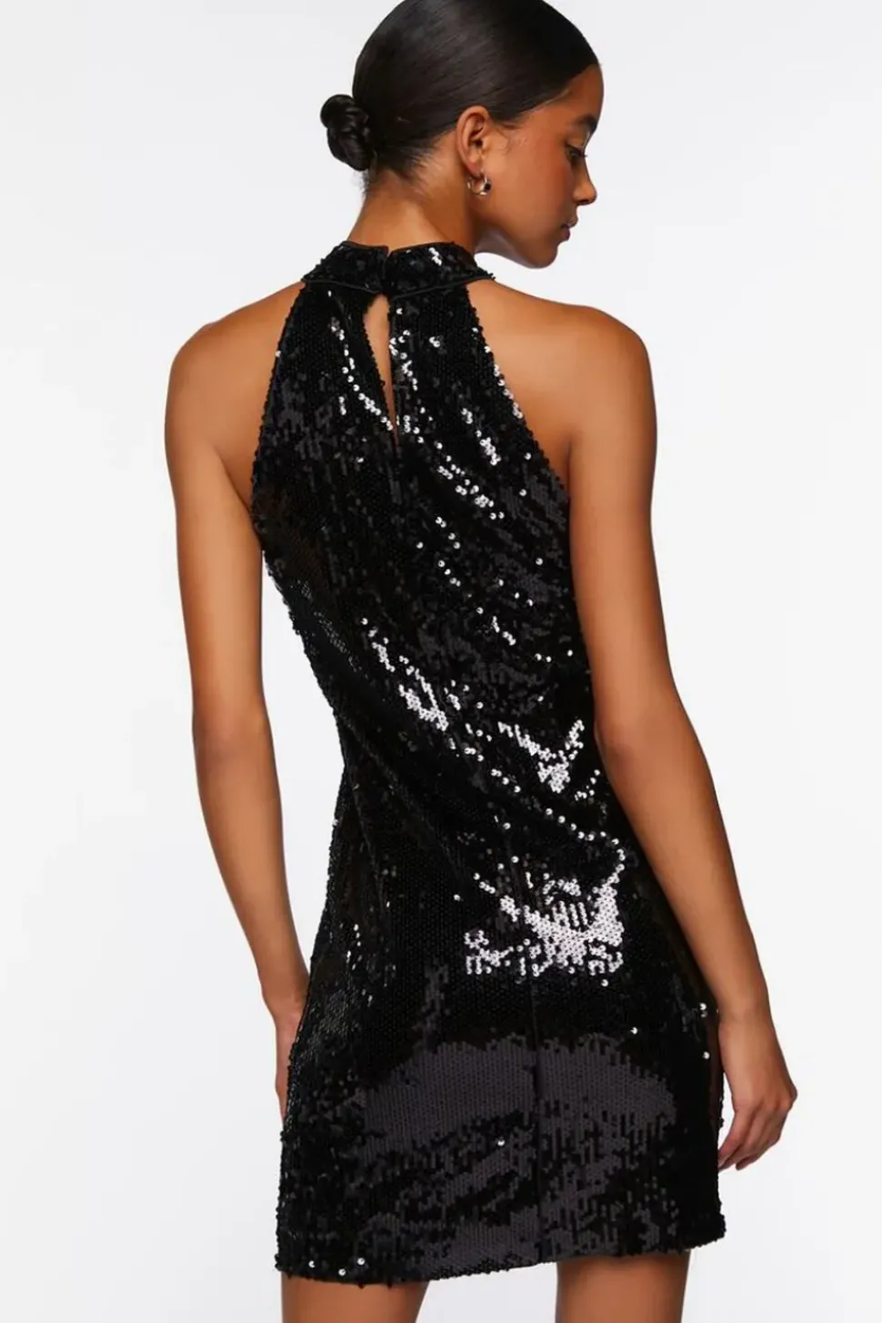 Sequin Halter Mini Dress