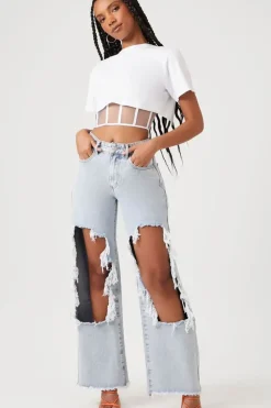 90S-Fit Destroyed Jeans