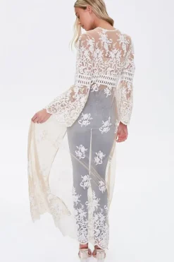 Sheer Crochet Lace Kimono