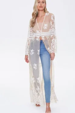 Sheer Crochet Lace Kimono