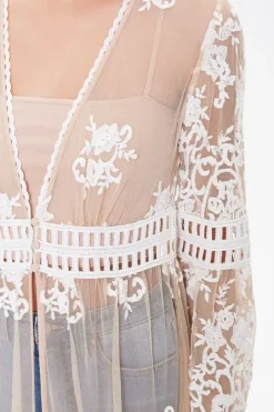 Sheer Crochet Lace Kimono