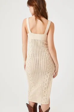 Sheer Crochet Midi Dress