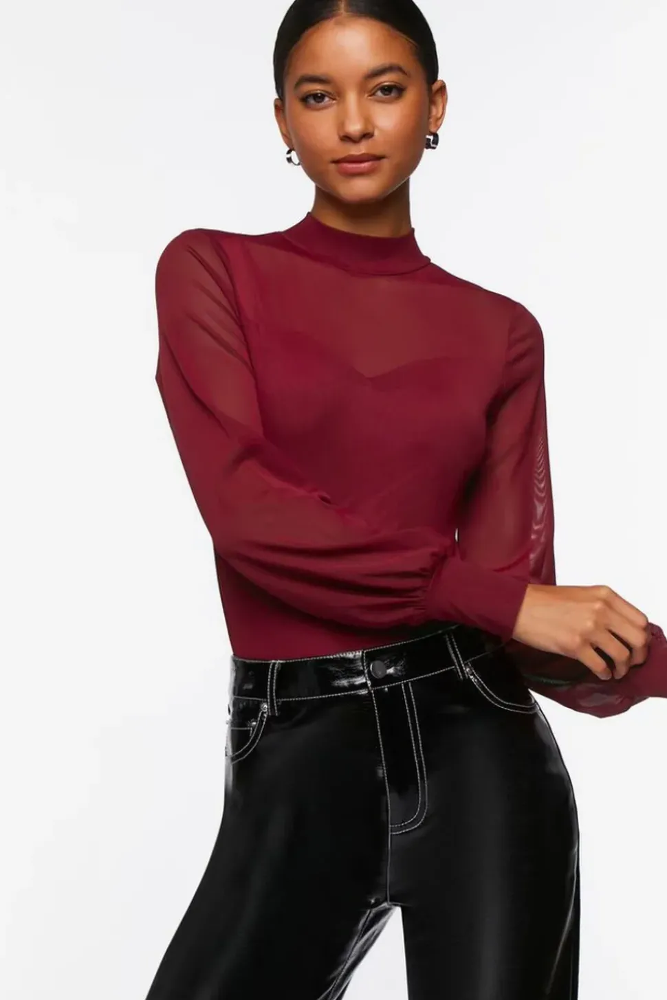 Sheer Illusion Neck Bodysuit