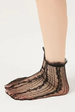 Sheer Lace Crew Socks