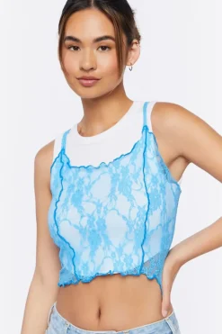 Sheer Lace Cropped Cami