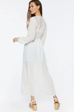 Sheer Lace Duster Jacket