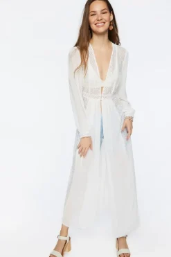 Sheer Lace Duster Jacket