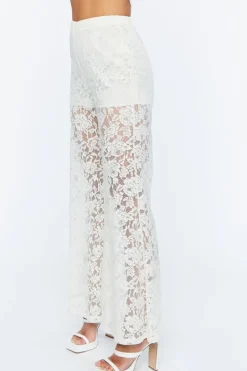 Sheer Lace Flare Pants