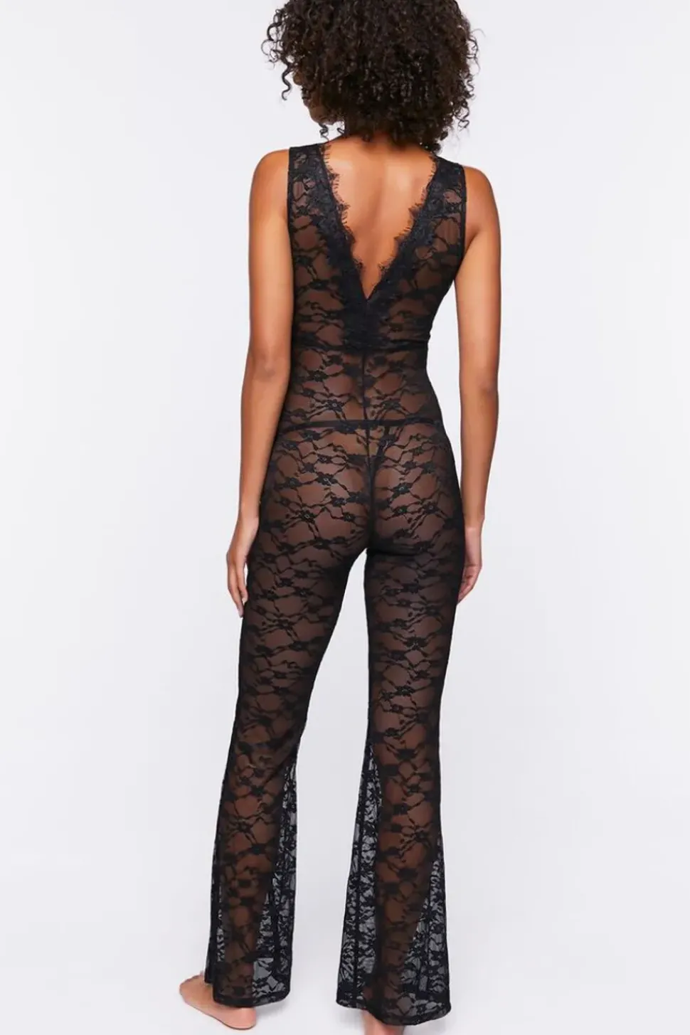 Sheer Lace Lingerie Jumpsuit
