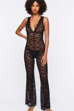 Sheer Lace Lingerie Jumpsuit