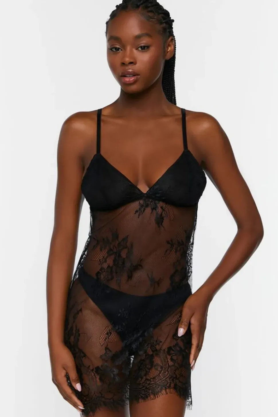 Sheer Lace Lingerie Slip