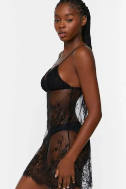 Sheer Lace Lingerie Slip