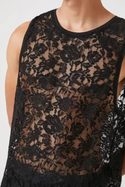 Sheer Lace Tank Top