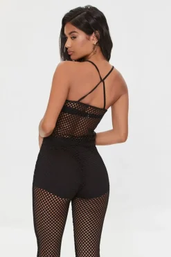 Sheer Mesh Cropped Cami