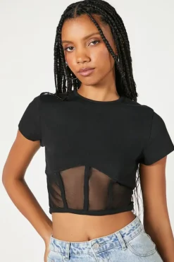 Sheer Mesh Crop Top