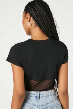 Sheer Mesh Crop Top