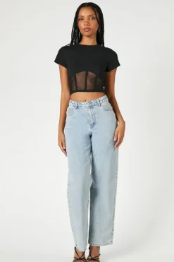 Sheer Mesh Crop Top