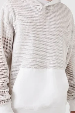 Sheer Mesh Netted Hoodie