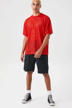 Sheer Mesh Netted Tee