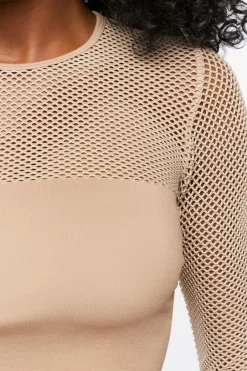 Sheer Mesh Seamless Crop Top