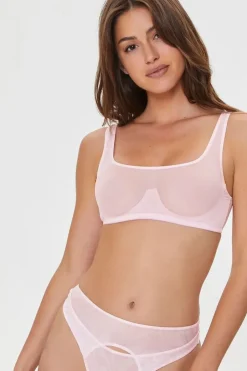 Sheer Mesh Underwire Bra