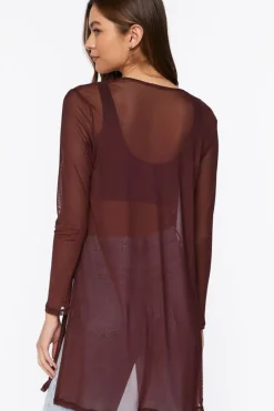 Sheer Open-Front Kimono