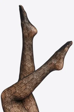 Sheer Scalloped Tights