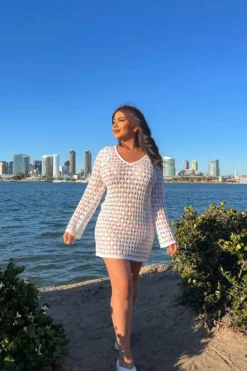 Sheer Swim Cover-Up Dress