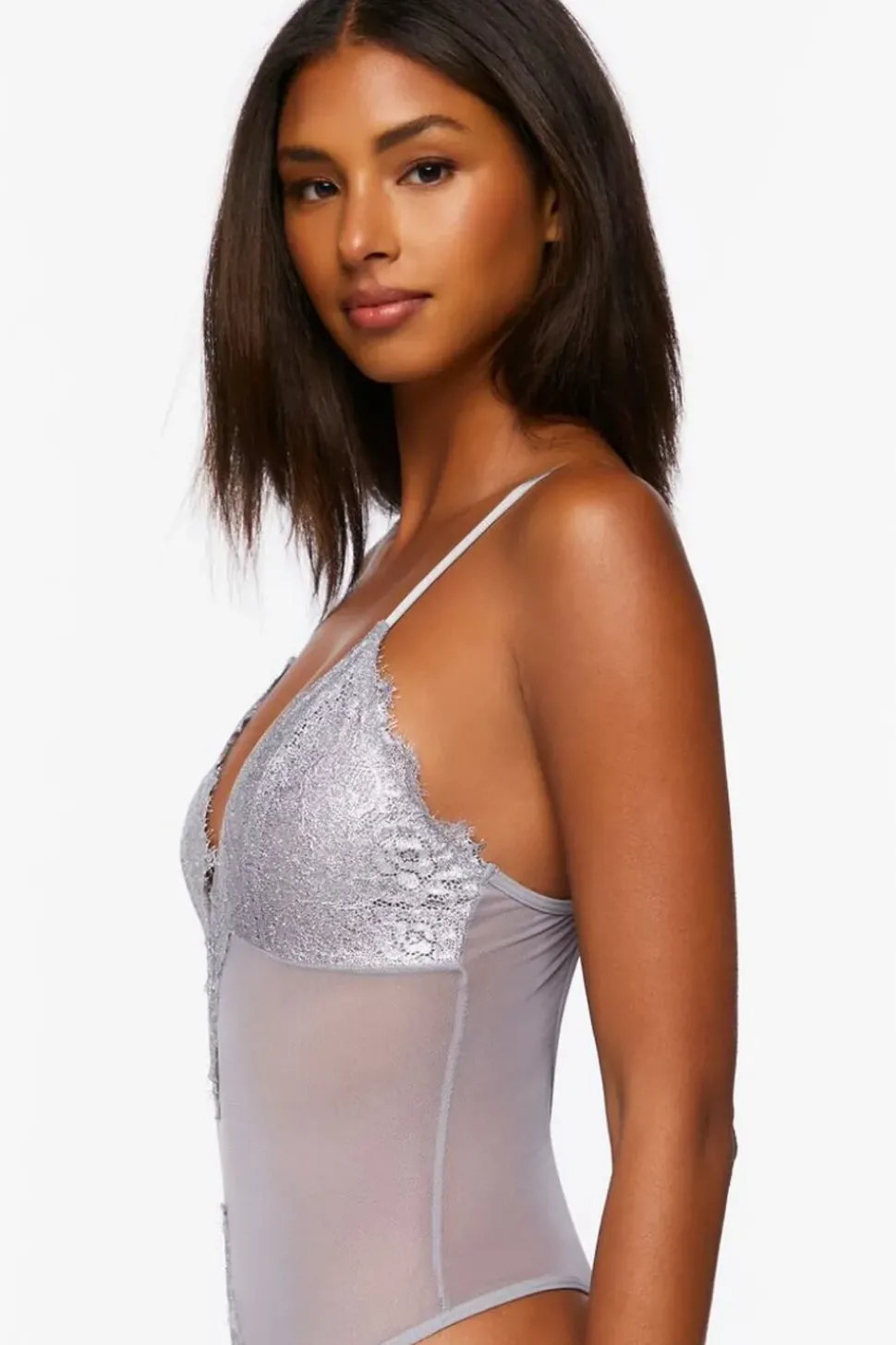 Shimmer Lace Lingerie Bodysuit