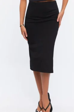 Side-Slit Midi Skirt
