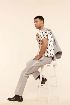Side-Striped Straight Pants
