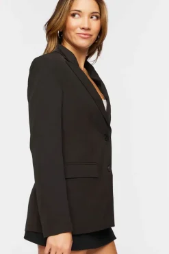 Single-Breasted Peak Lapel Blazer