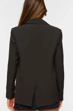 Single-Breasted Peak Lapel Blazer