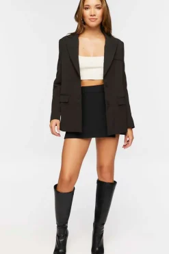 Single-Breasted Peak Lapel Blazer
