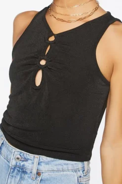 Sleeveless Cutout Top